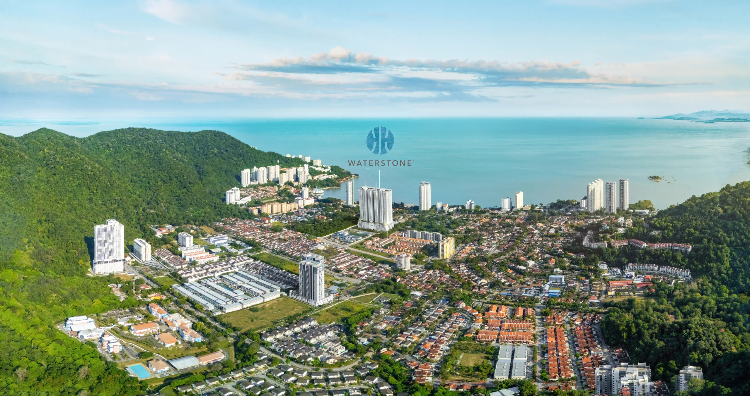 Waterstone, Tanjung Bungah, Penang: Tanjung Bungah from the air