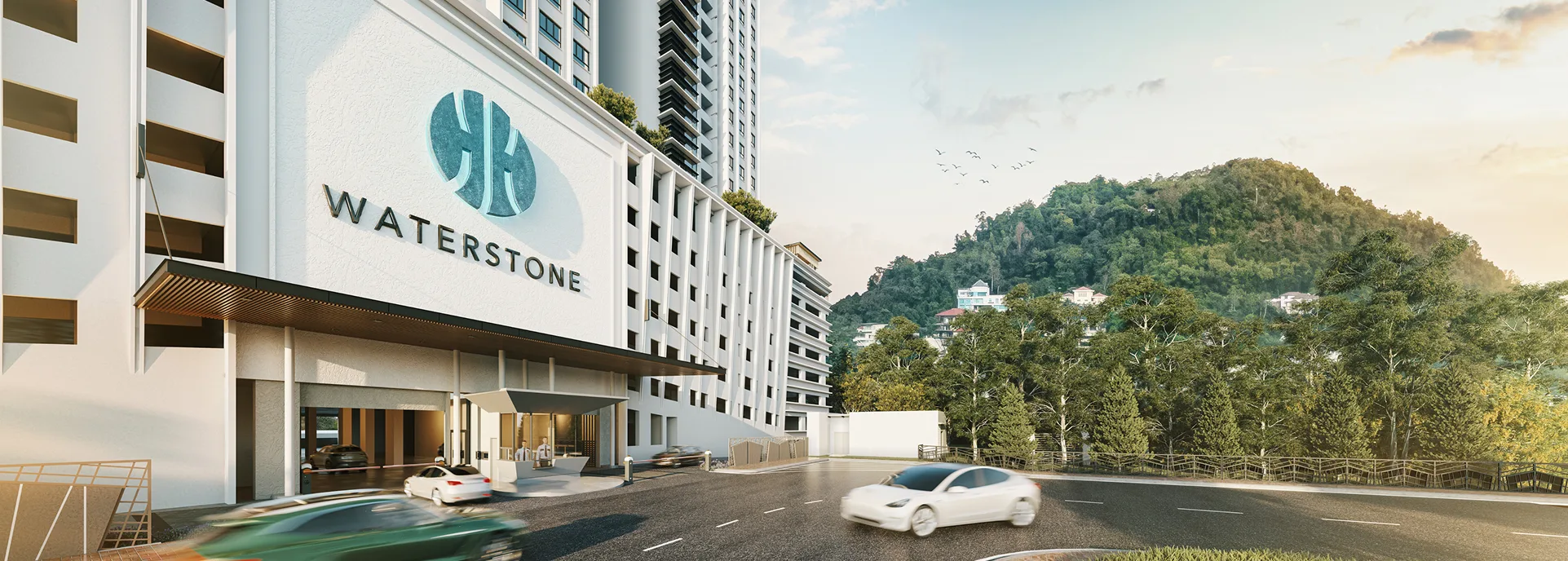 Waterstone, Tanjung Bungah, Penang: arrival entrance, artist's impression